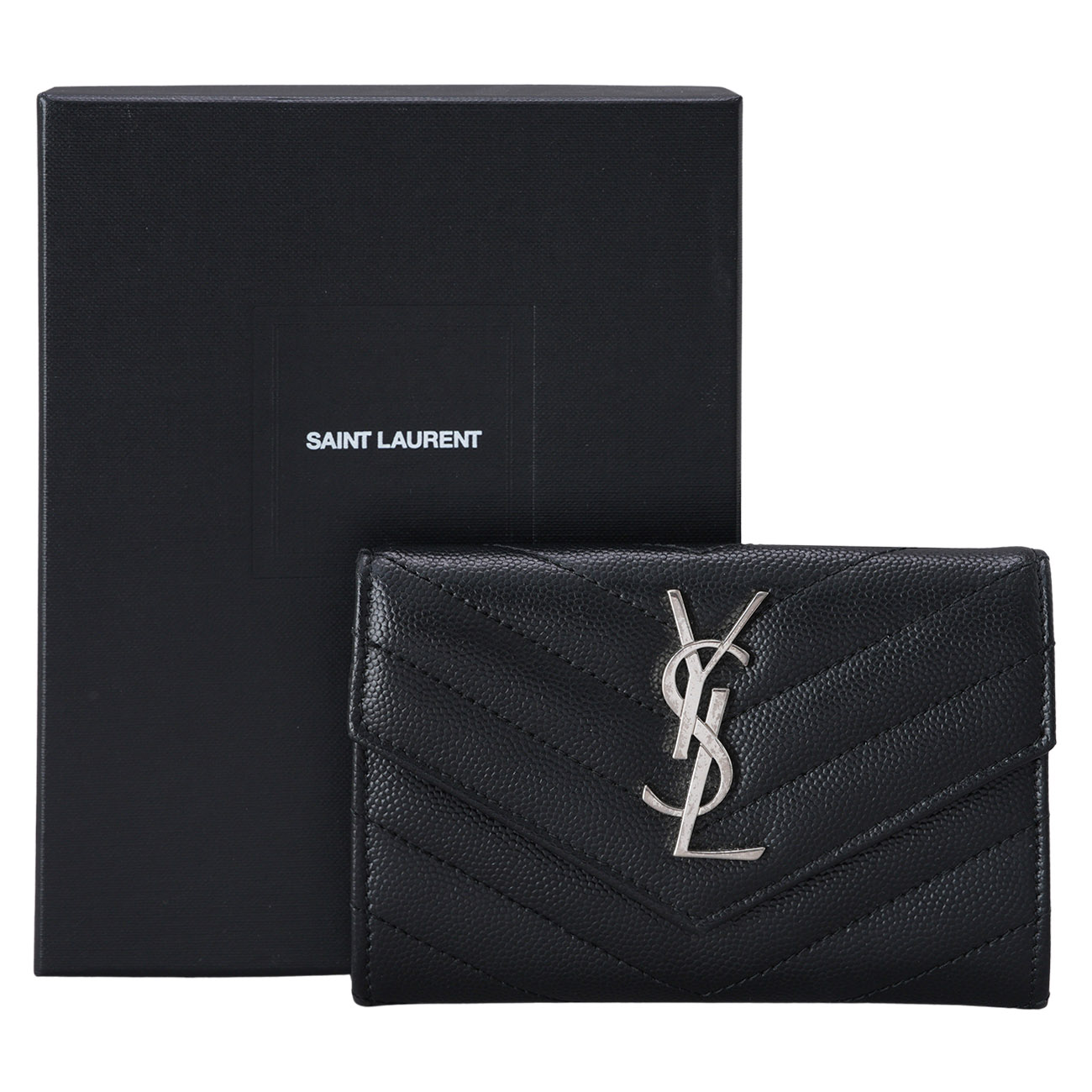 YVES SAINT LAURENT(USED)생로랑 414404 마틀라세 엔벨로프 카드지갑